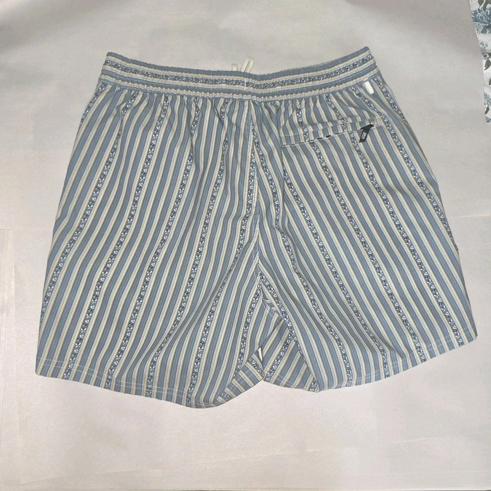 Vans Mens Primary Elastic Boardshort / Blue Stripe / Retail $55 Size MEDIUM